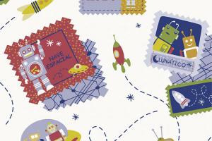 Papel de Parede Infantil Bobinex Infantário Ref.: 1701